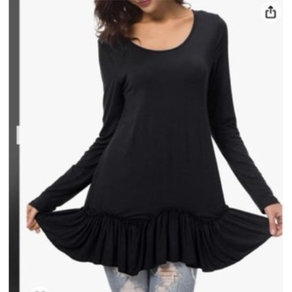 Blouse shirt tee top Urban Black tunic new small